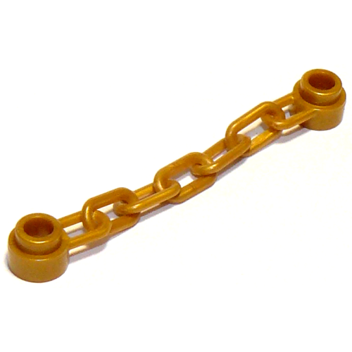 Деталь LEGO 92338 Chain 5 Links - Pearl Gold