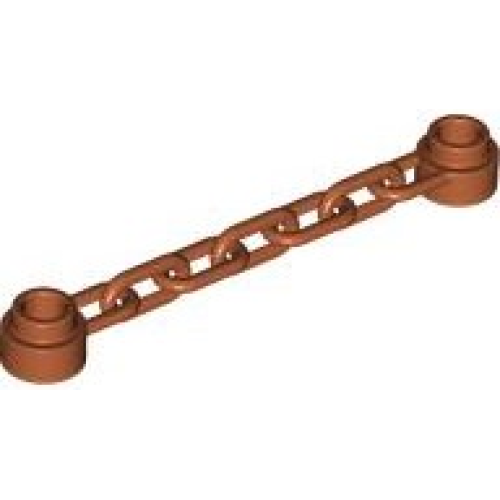 Деталь LEGO 92338 Chain 5 Links - Dark Orange