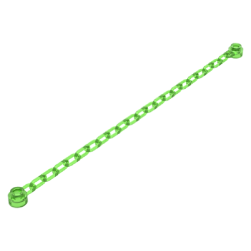 Деталь LEGO 30104 Chain 21 Links (16-17L) - Trans-Bright Green