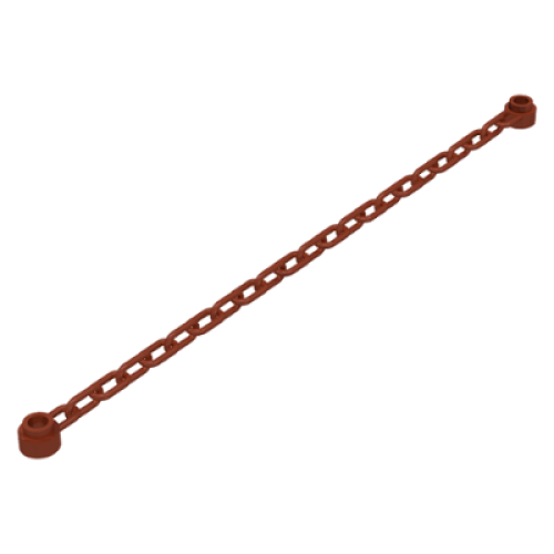 Деталь LEGO 30104 Chain 21 Links (16-17L) - Reddish Brown