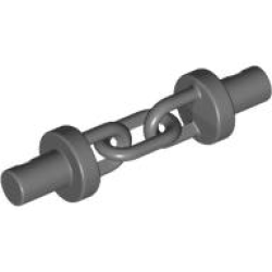 Chain with Bar Ends - Dark Bluish Gray