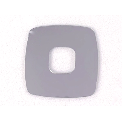 Clikits, Icon Accent Plastic Square 2 1/2 x 2 1/2 - Chrome Silver Clikits, Icon Accent Plastic Square 2 1/2 x 2 1/2 - Chrome Silver