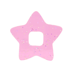 Clikits, Icon Accent Plastic Star 3 1/4 x 3 1/4 - Glitter Trans-Dark Pink Clikits, Icon Accent Plastic Star 3 1/4 x 3 1/4 - Glitter Trans-Dark Pink