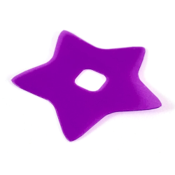 Clikits, Icon Accent Plastic Star 4 3/4 x 4 3/4 - Trans-Medium Purple Clikits, Icon Accent Plastic Star 4 3/4 x 4 3/4 - Trans-Medium Purple
