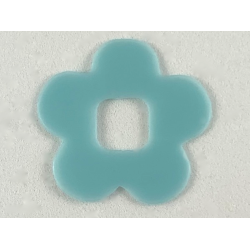 Clikits, Icon Accent Rubber Flower 5 Petals 2 7/8 x 2 7/8 - Trans-Aqua Clikits, Icon Accent Rubber Flower 5 Petals 2 7/8 x 2 7/8 - Trans-Aqua