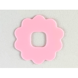 Clikits, Icon Accent Rubber Flower 10 Petals 2 3/4 x 2 3/4 - Bright Pink Clikits, Icon Accent Rubber Flower 10 Petals 2 3/4 x 2 3/4 - Bright Pink