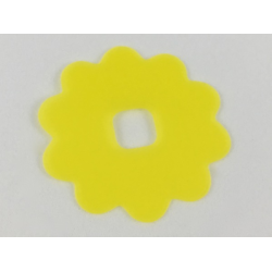 Clikits, Icon Accent Rubber Flower 10 Petals 4 1/8 x 4 1/8 - Trans-Yellow Clikits, Icon Accent Rubber Flower 10 Petals 4 1/8 x 4 1/8 - Trans-Yellow