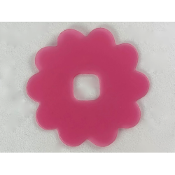 Clikits, Icon Accent Rubber Flower 10 Petals 4 1/8 x 4 1/8 - Trans-Dark Pink Clikits, Icon Accent Rubber Flower 10 Petals 4 1/8 x 4 1/8 - Trans-Dark Pink