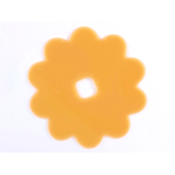 Clikits, Icon Accent Rubber Flower 10 Petals 5 3/8 x 5 3/8 - Trans-Light Orange Clikits, Icon Accent Rubber Flower 10 Petals 5 3/8 x 5 3/8 - Trans-Light Orange