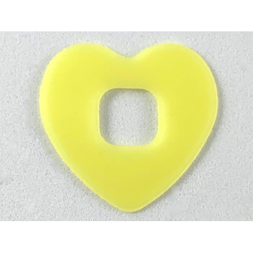 Деталь LEGO 46844rub Clikits, Icon Accent Rubber Heart 2 5/8 x 2 5/8 - Trans-Yellow