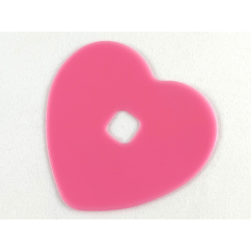 Деталь LEGO 46462rub Clikits, Icon Accent Rubber Heart 5 1/4 x 5 1/4 - Trans-Pink