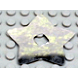 Clikits, Icon Accent Rubber Star 5 x 5 (Undetermined Type) - Chrome Silver