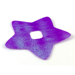 Clikits, Icon Accent Rubber Star 5 x 5 (Undetermined Type) - Chrome Pink