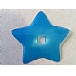 Clikits, Icon Accent Rubber Star 6 x 6 (Undetermined Type) - Trans-Light Blue