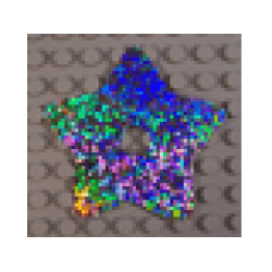 Clikits, Icon Accent Rubber Star 6 x 6 (Undetermined Type) - Chrome Silver