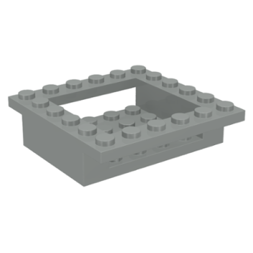 Деталь LEGO 4597 Cockpit 6 x 6 x 1 1/3 Cabin Base - Light Gray