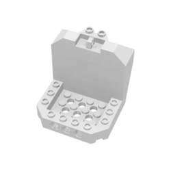 Cockpit 6 x 6 x 5 with Hinge - White Cockpit 6 x 6 x 5 with Hinge - White