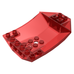 Cockpit 8 x 6 x 2 Curved - Trans-Red Cockpit 8 x 6 x 2 Curved - Trans-Red