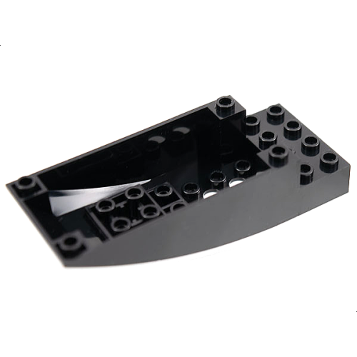 Деталь LEGO 47846 Cockpit 10 x 4 x 2 Curved - Black