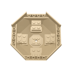 Cockpit 10 x 10 x 4 Octagonal with Axle Hole - Tan Cockpit 10 x 10 x 4 Octagonal with Axle Hole - Tan