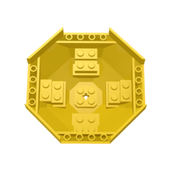 Cockpit 10 x 10 x 4 Octagonal with Axle Hole - Yellow Cockpit 10 x 10 x 4 Octagonal with Axle Hole - Yellow