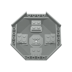 Cockpit 10 x 10 x 4 Octagonal with Axle Hole - Light Gray Cockpit 10 x 10 x 4 Octagonal with Axle Hole - Light Gray