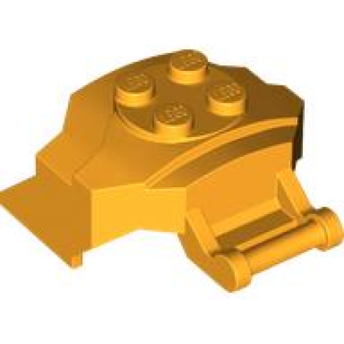 Деталь LEGO 79896 Cockpit Front 4 x 3 x 2 with Bar Handle - Bright Light Orange