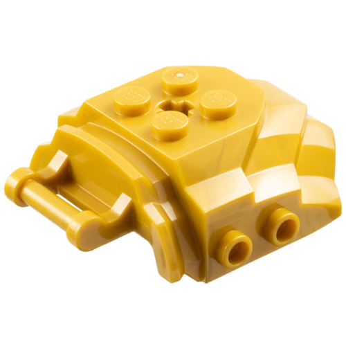 Деталь LEGO 4986 Cockpit Front 4 x 5 x 2 with Bar Handle and Studs on Sides - Pearl Gold