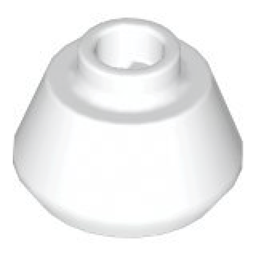 Деталь LEGO 33492 Cone 1 1/2 x 1 1/2 x 2/3 Truncated - White