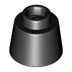 Cone 1 1/6 x 1 1/6 x 2/3 (Fez) - Black