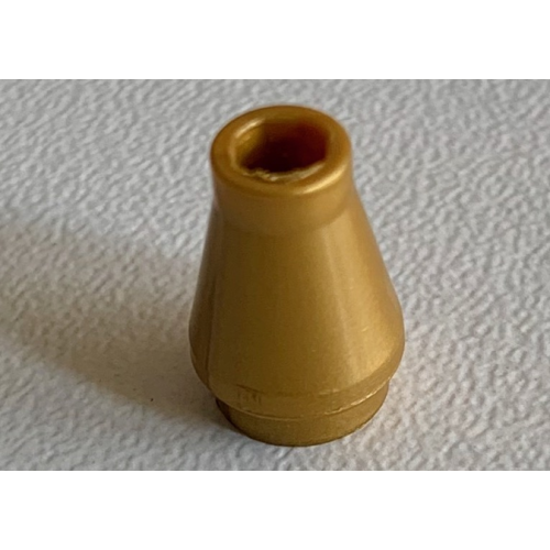 Деталь LEGO 4589 Cone 1 x 1 - Pearl Gold