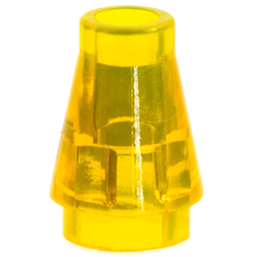 Деталь LEGO 4589 Cone 1 x 1 - Trans-Neon Yellow
