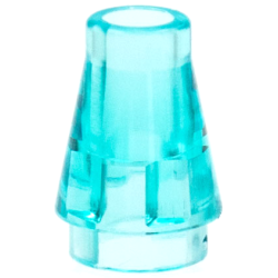 Cone 1 x 1 - Trans-Light Blue