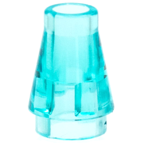 Деталь LEGO 4589 Cone 1 x 1 - Trans-Light Blue