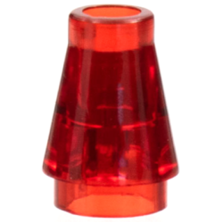 Cone 1 x 1 - Trans-Red