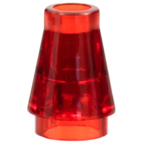 Деталь LEGO 4589 Cone 1 x 1 - Trans-Red