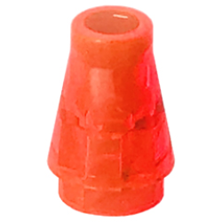 Cone 1 x 1 - Trans-Neon Orange