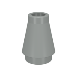 Cone 1 x 1 - Light Gray