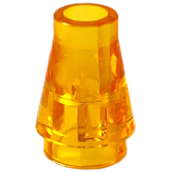 Cone 1 x 1 - Trans-Orange