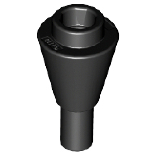 Деталь LEGO 11610 Cone 1 x 1 Inverted with Bar - Black