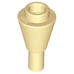 Cone 1 x 1 Inverted with Bar - Tan