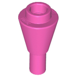 Cone 1 x 1 Inverted with Bar - Dark Pink