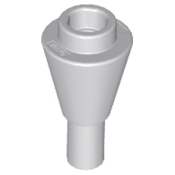 Cone 1 x 1 Inverted with Bar - Light Bluish Gray