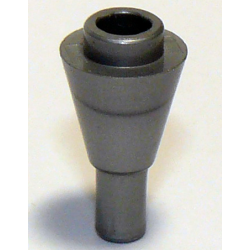 Cone 1 x 1 Inverted with Bar - Flat Silver