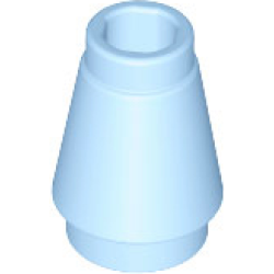 Cone 1 x 1 with Top Groove - Bright Light Blue