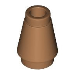 Cone 1 x 1 with Top Groove - Medium Nougat