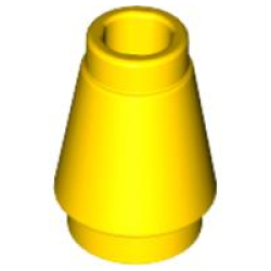 Cone 1 x 1 with Top Groove - Yellow