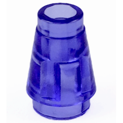 Cone 1 x 1 with Top Groove - Trans-Purple