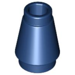 Cone 1 x 1 with Top Groove - Dark Blue