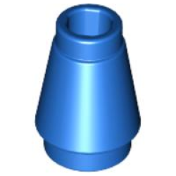 Cone 1 x 1 with Top Groove - Blue